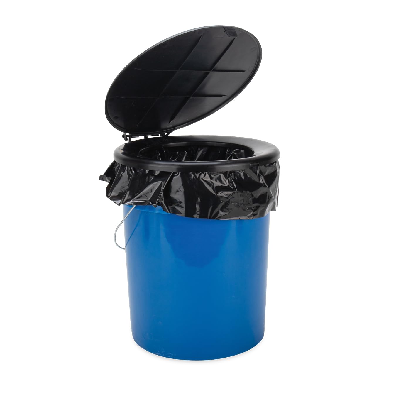 Camco Portable Toilet Bucket with Seat & Lid – 5-Gallon Camping Toilet with Bag Liners & Carry Handle – Lightweight, Easy to Clean, Durable – Ideal for Outdoor, RV, Hunting & Emergency Use (41549)