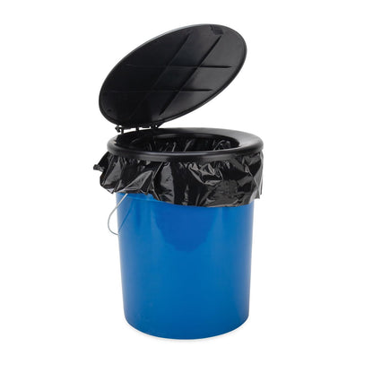 Camco Portable Toilet Bucket with Seat & Lid – 5-Gallon Camping Toilet with Bag Liners & Carry Handle – Lightweight, Easy to Clean, Durable – Ideal for Outdoor, RV, Hunting & Emergency Use (41549)