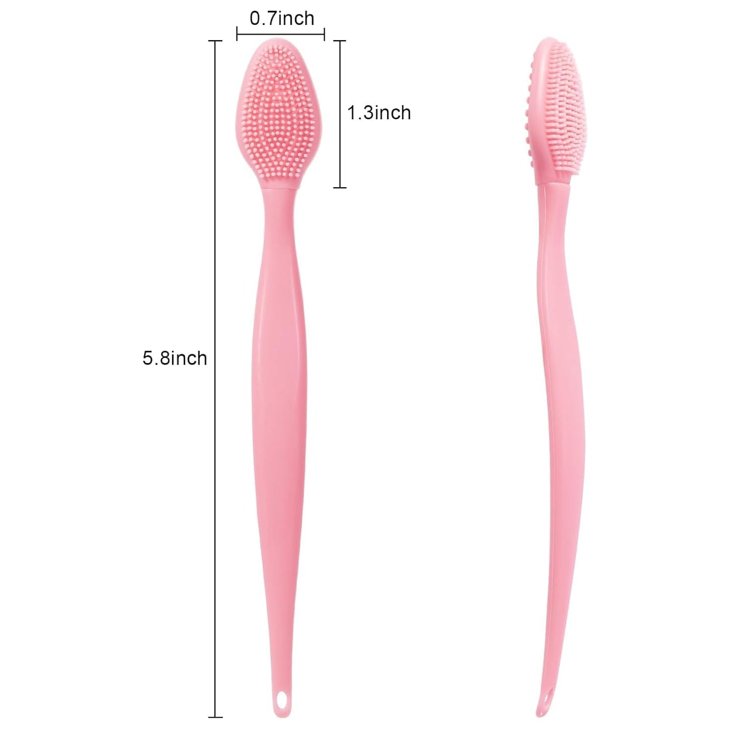 Silicone Facial Cleansing Brush 3 Pack, Beomeen 4 in 1 Handheld Face Scrubber for Deep Gentle Exfoliating, Double-Ended Face Wash Scrub Brush for Face Skincare and Massage (Green)