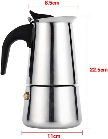 Asixx Stainless Steel Coffee Maker, Perfect for Home or Office, 4 Sizes (450ml)