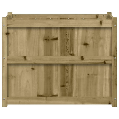 Mhdvray Rustic Large Raised Garden Bed 35.4x35.4x27.6 in Treated Solid Pine Wood Elevated Planter Box Outdoor Flower & Vegetable Gardening Patio Balcony