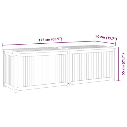 KHGPOTYU Natural Teak Outdoor Storage Box, 68.9 in x 19.7 in x 21.7 in Garden Box for Patio, Balcony, or Garden Storage