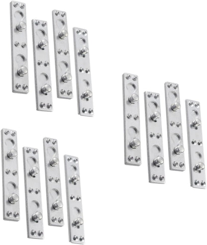 Holibanna 12 Pcs Bed Replacement Connectors, Hinge Hardware for Furniture Repair, Bed Rail Hanger Accessories