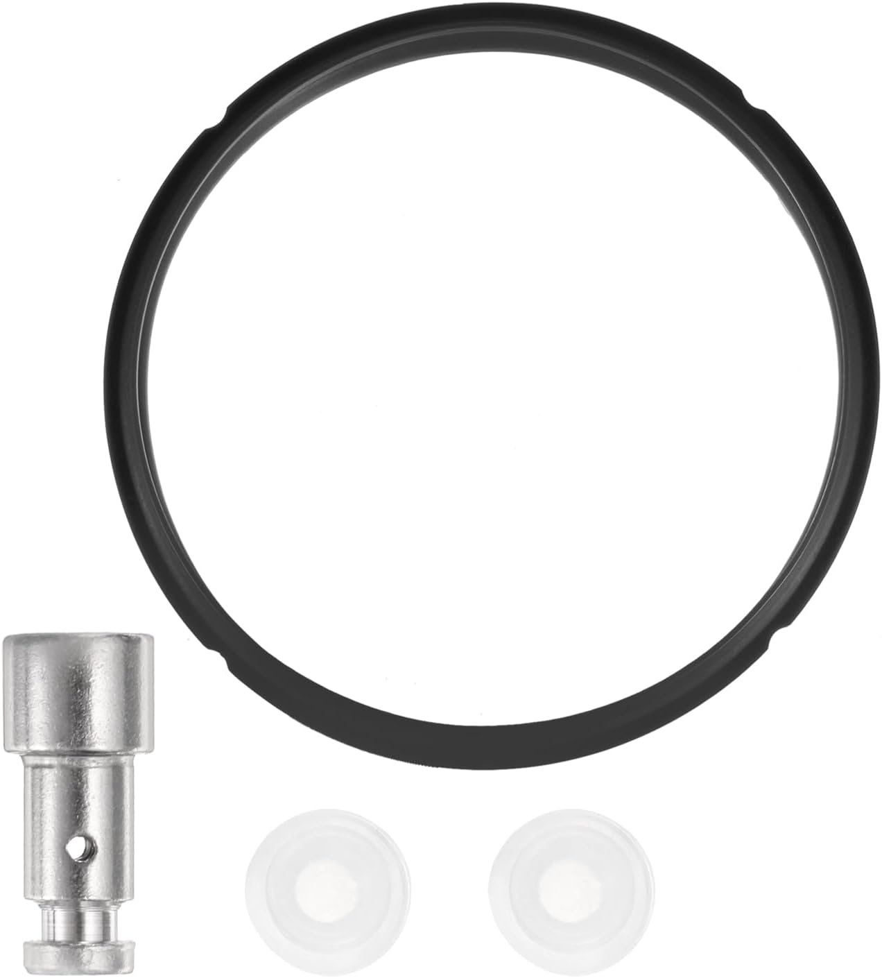 uxcell Pressure Cooker Float Valve Kit, 1 Set Black Steam Sealing Rings Silicone Gasket for 5/6QT Pressure Cooker