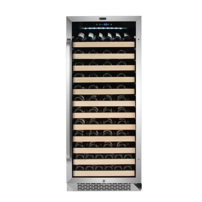 Whynter BWR-1002SD 100 Built-in or Freestanding Stainless Steel Compressor Large Capacity Wine Refrigerator Rack for Open Bottles and LED Display, Black