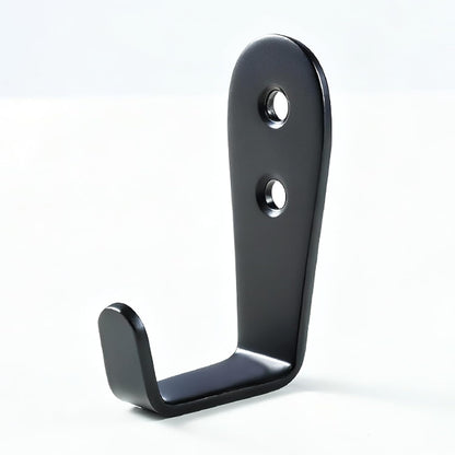 Skiennix Stainless Steel Wall Hooks - Heavy Duty Key Holder & Coat Hanger, 8 Pack (Black)