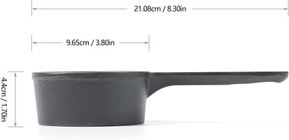 DIA.3.8inch Cast Iron Melting Pot, Pre-Seasoned Sauce Pan