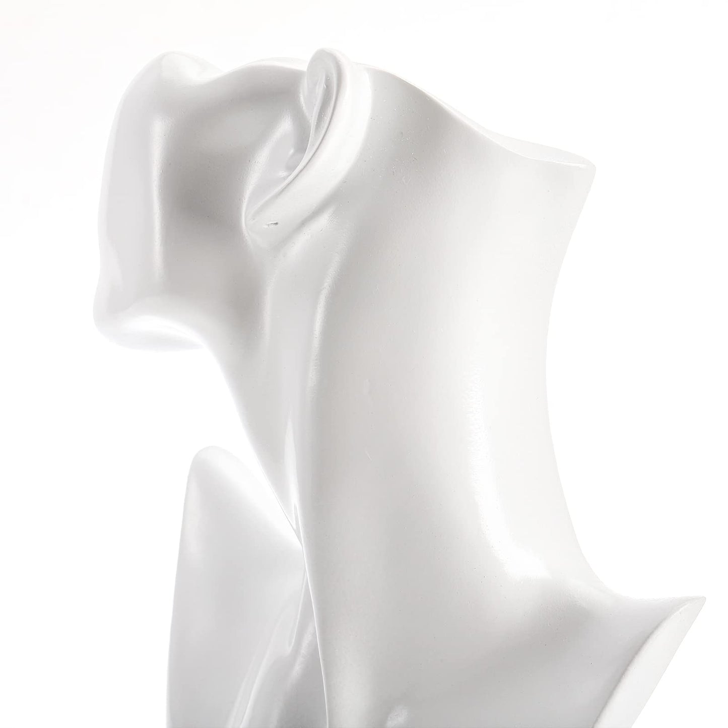 SOUJOY Jewelry Mannequin Display, Resin Display Stand Bust, Boutique Earring Holder Organizer for Show Jewelry, Necklace, Earrings, Rings, White