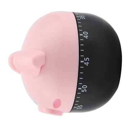 ‌shenruifa ‌‌‌‌‌‌Cute Cartoon Pig Kitchen Timer - Mechanical Cooking Timer Counter for Baking, Eggs & More (Pink)