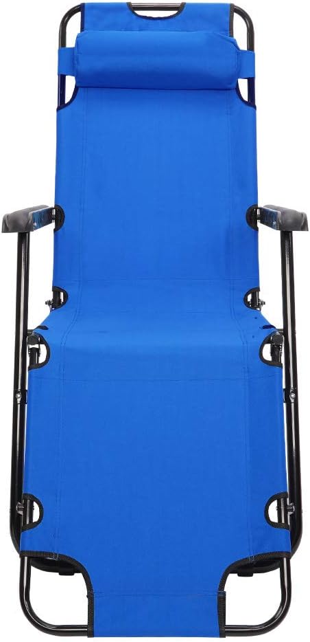 Kcelarec Portable Folding Camping Reclining Chairs, Outdoor Lounge Chairs, Reclining Beach Patio Chaise Pool Lawn