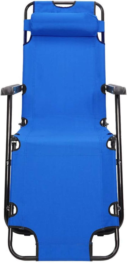 Kcelarec Portable Folding Camping Reclining Chairs, Outdoor Lounge Chairs, Reclining Beach Patio Chaise Pool Lawn