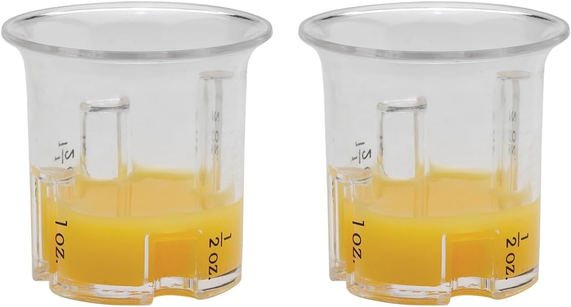 HIC Kitchen E-Z 4-Step Multi Measure Bar Cocktail Jigger, Set of 2, 0.5-Ounce to 2-Ounces