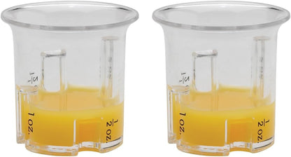 HIC Kitchen E-Z 4-Step Multi Measure Bar Cocktail Jigger, Set of 2, 0.5-Ounce to 2-Ounces