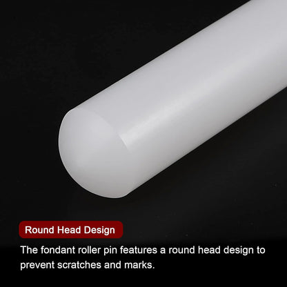 12 Inch 1.38 Inch HARFINGTON Fondant Rolling Pin x PP Plastic Non-Stick Fondant Roller Dough Roller Kitchen Decorating