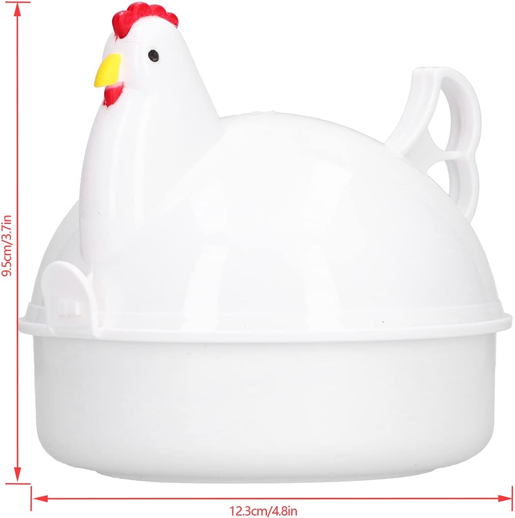 Egg Cooker, Chicken Shaped Microwave Boiler, Heat Resistant, Freely Control Egg Tenderness for Home Kitchen