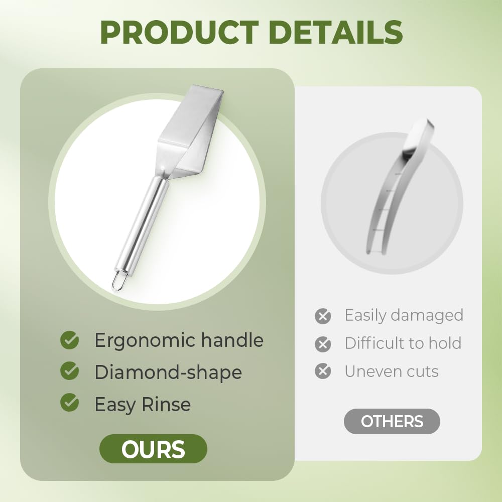 Watermelon Slicer, 2026 Stainless Steel Watermelon Cutter Tool for a Wide Variety Watermelon, Cantaloupe, Honeydew, and More, New Triangle Fruit Slicer Easily Slicing & Serving