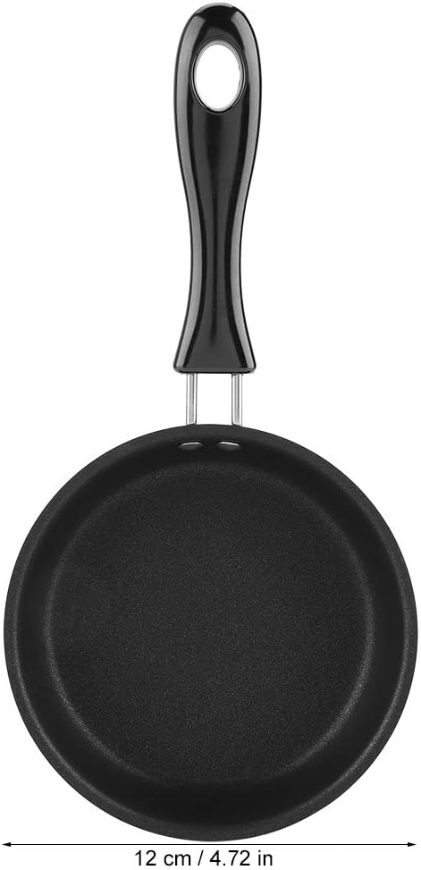 Zerodis Portable Mini Frying Pan, Nonstick Egg Pan for Breakfast Sandwich, Burger, Heat Resistant Cast Iron Skillet