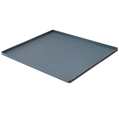 HDFAZHM Under Sink Mats for Kitchen : Waterproof 19" x 22" Under-Sink Organizers Sink Mat Protectors, Flexible Silicone Drip Tray Pet Food Mats Kitchen Bathroom Drawer Shelf and Cabinet Liner, Grey