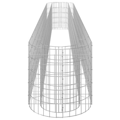 Favemtsl Large Galvanized Raised Planter Box 157.5"x19.7"x19.7" Silver Outdoor Garden Bed Gabion Cage for Flowers & Veggies Metal Frame