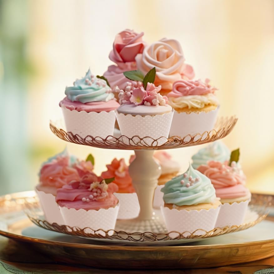 Dress My Cupcake Standard Ivory Beige Cupcake Wrappers, Set of 50