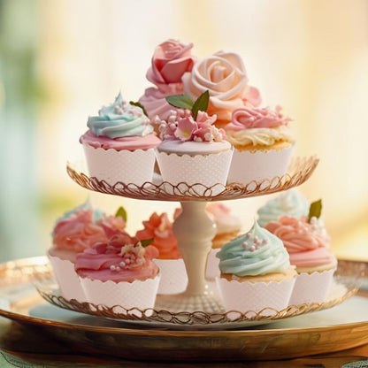 Dress My Cupcake Standard Ivory Beige Cupcake Wrappers, Set of 50