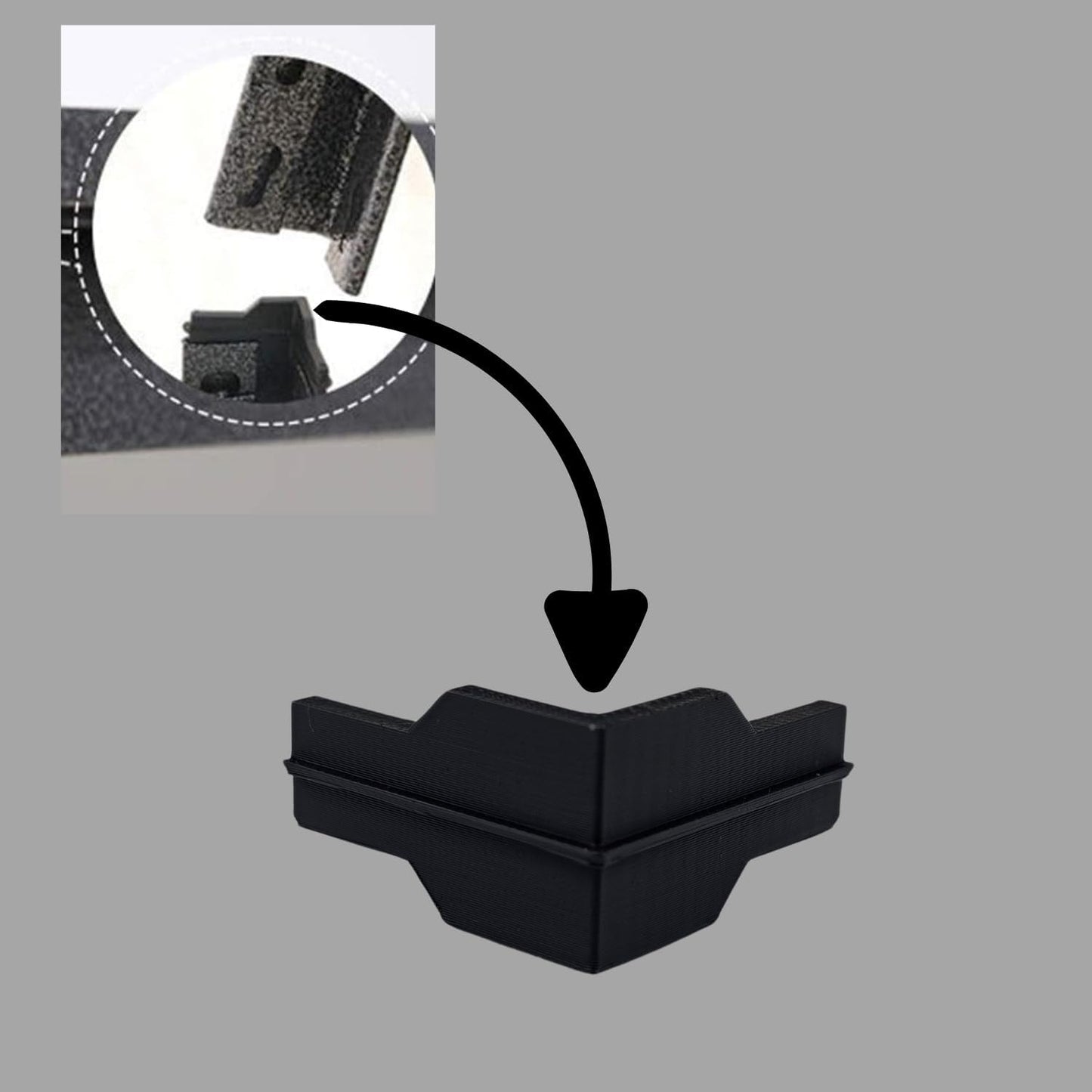 Whalen Post Insert Corner Connector for Shelving Costco (8 Units) in Black