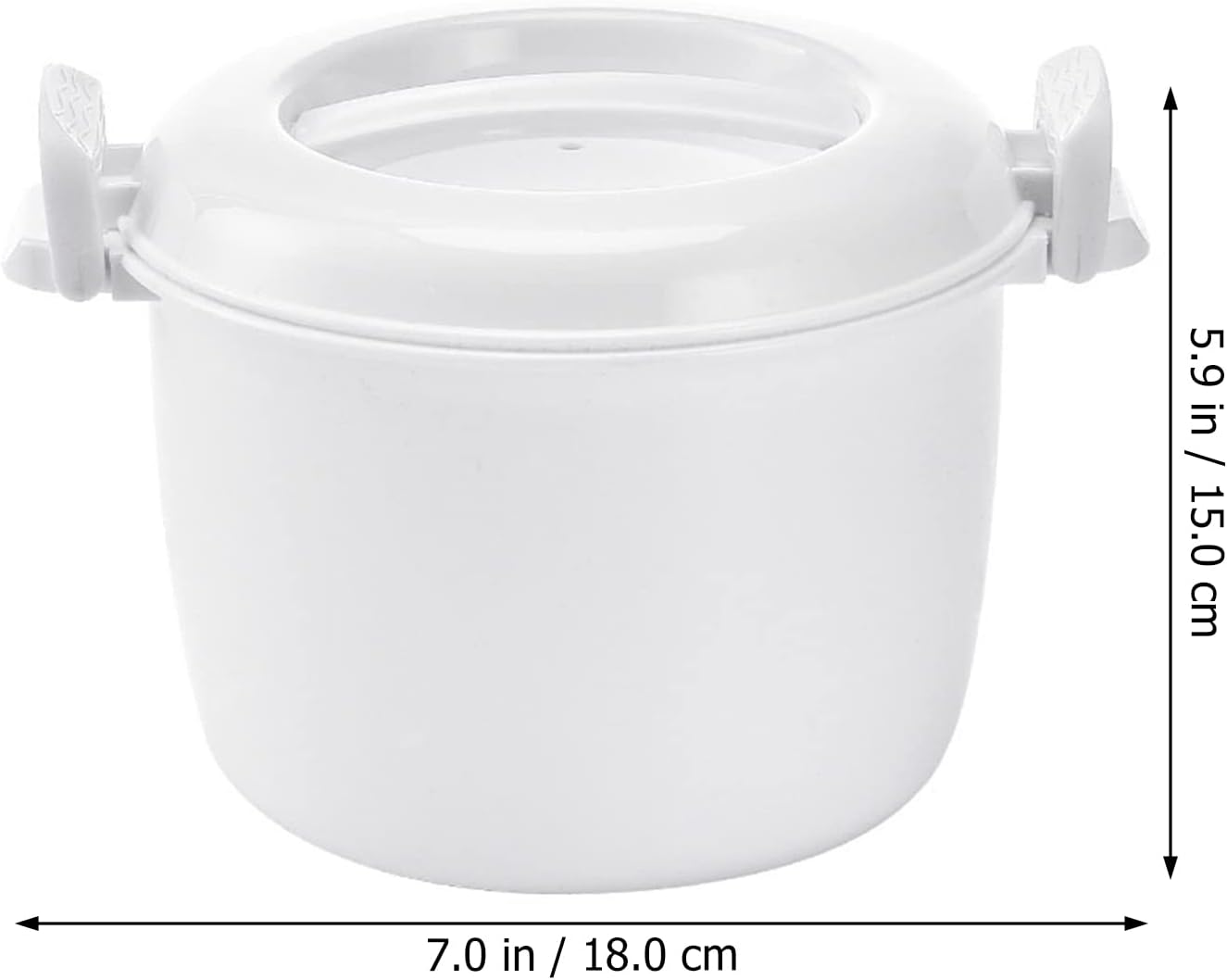CALLARON 4 Cup Microwave Rice Cooker, Steamer Bowl, Rice Paddle, Pasta Cooker, Bento Box Cookware for Soup