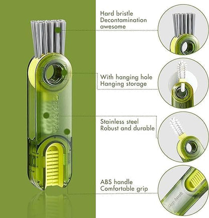 3 in 1 Cup Lid Gap Cleaning Brush - Multi-Functional Bottle Lid Cleaning Tools for Home Kitchen
