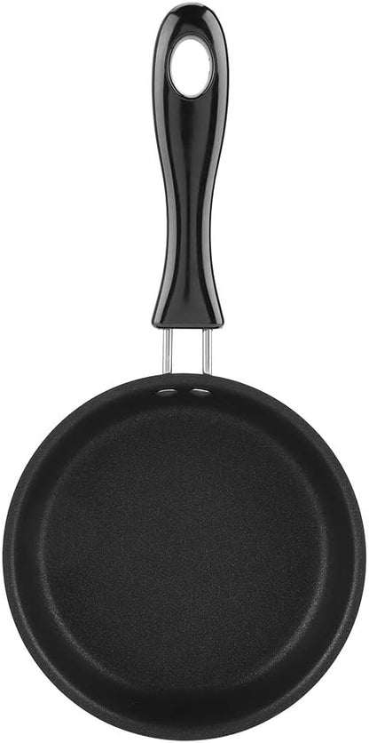 Zerodis Portable Mini Frying Pan, Nonstick Egg Pan for Breakfast Sandwich, Burger, Heat Resistant Cast Iron Skillet