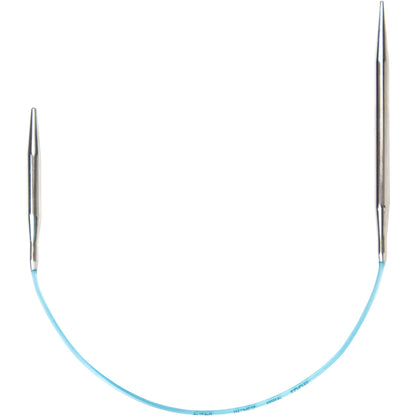 skacel by addi EasyKnit Rocket Circular Knitting Needles, 10 Inch (25 cm) Short Plated Brass Round Needle Set with Flexible Nylon Cord, 3 mm (US Size 2)