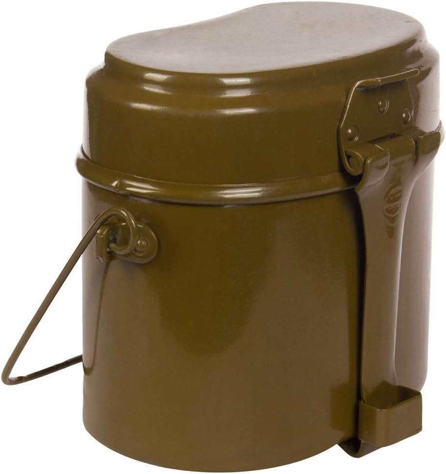Books.And.More Original Soviet Russian Army Soldier Mess & Griddle Kit, Canteen Pot Lunch Box