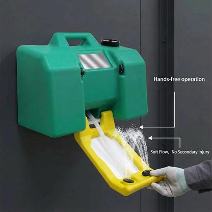 GOL-SIV Portable Eyewash Station - 8Gallon Eye Wash Stations Wall Mounted,OSHA-Approved Emergency Eyewash Station Unit,Lasting for 10 Minute,with Mirror&Dual Spray(30L)