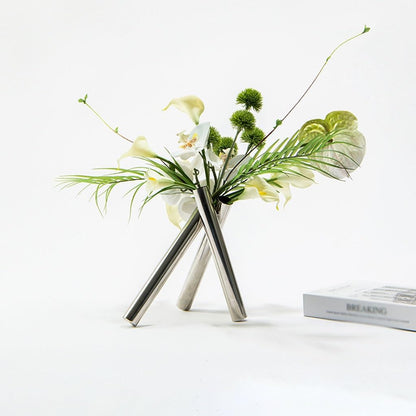 SABALON Simulation Tree Potted Plant Light Luxury Creative Round Tube Simulation Flower Art Decoration Sample Room Living Room Porch Flower Arrangement Simple Decoration Artificial Bonsai Tree