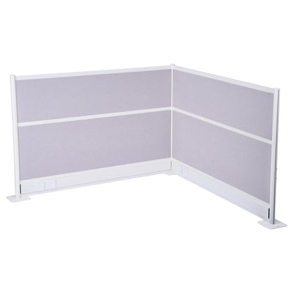 VEVOR Office Divider Privacy Partitions, 2-Pack, 72" x 48" Room Divider Walls, PET Workstation Cubicle Partition with Outlet Covers, Freestanding Privacy Panels for Office Library School