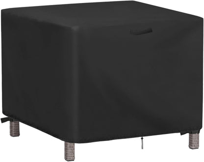 16 Inch, 16 16 17 Inch Patio Ottoman Cover Square Waterproof Outdoor Side Table Furniture Covers, Heavy Duty Outdoor