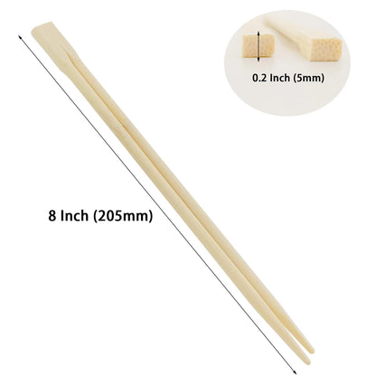 UEJYWUY 600 Pairs 8 Inch Disposable Chopsticks, 20cm Individually White Wrapped Disposable Bamboo Chopsticks, Bamboo Wooden for Noodles, Sushi, Asian Food