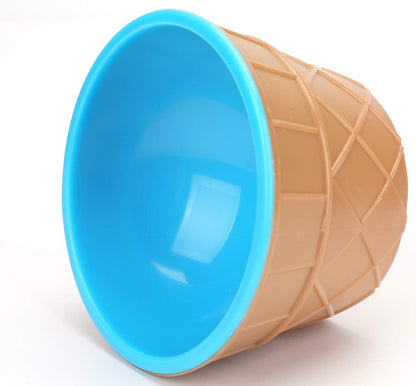 24 Pack 6 Set Frozen Summer Lawei Plastic Ice Cream Bowls with Spoons, Reusable Fun Ice Cream Cups Bulks, Cartoon Candy