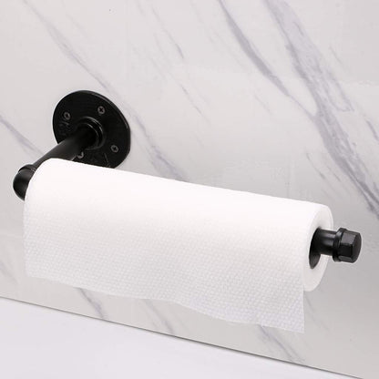 Sumnacon Industrial Iron Pipe Paper Towel Holder, Wall Mounted Vintage Style Roll Tissue Holder for Bathroom, Kitchen