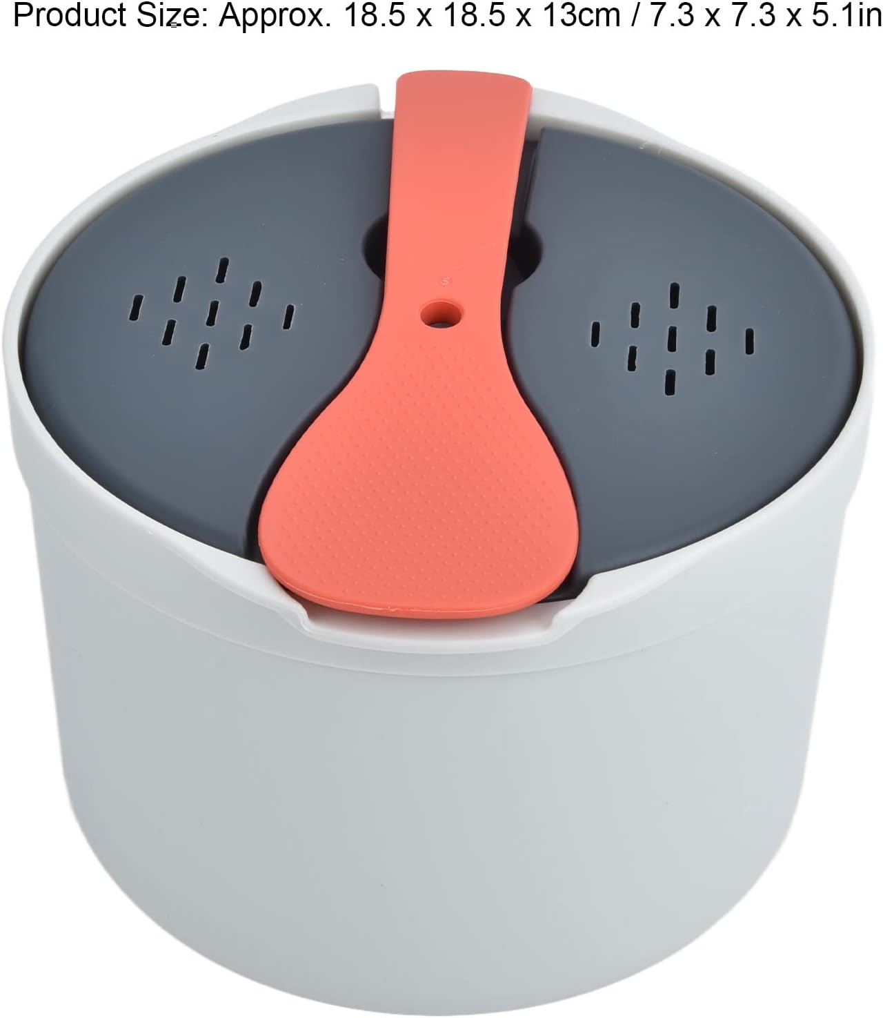 Microwave Rice Cooker - 2L Portable Rice Cooker with Good Sealing Food Grade Material for Kitchen Microwave