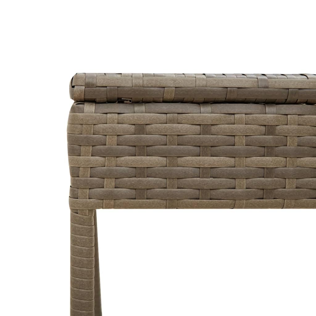 Favemtsl 2-Pack Grey PE Rattan Patio Sun Lounger Set with Adjustable Armrests Canopy Table 78.7" Seat Outdoor Lounge Chairs for Deck Poolside Beach