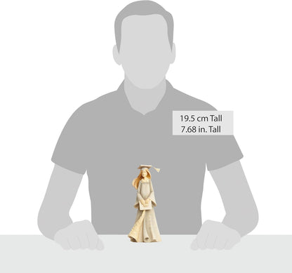 Foundations Stone Resin Figurine, Graduation Girl, 7.68”