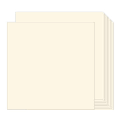 100 Pack Cardstock Cream 12x12, Goefun Ivory Cardstock Paper, 80lb Thick Paper for Printing, Invitations, Card Making, Scrapbook, Crafts