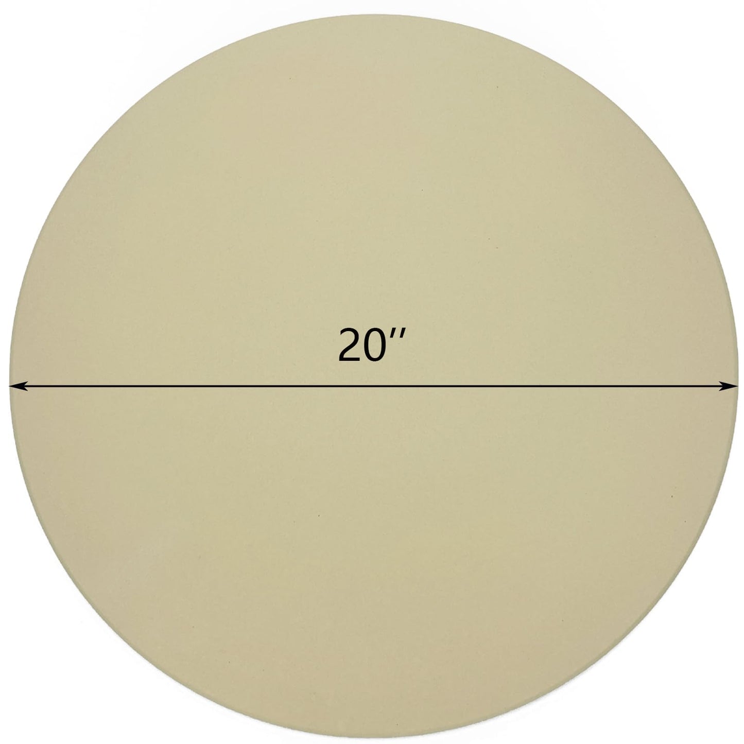 Heavy 20“ Round Ceramic Pizza Stone for BGE, Big Green Egg XL, Kamado Joe Big Joe 24-inch Charcoal Grill and others Smokers