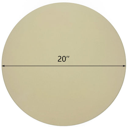 Heavy 20“ Round Ceramic Pizza Stone for BGE, Big Green Egg XL, Kamado Joe Big Joe 24-inch Charcoal Grill and others Smokers
