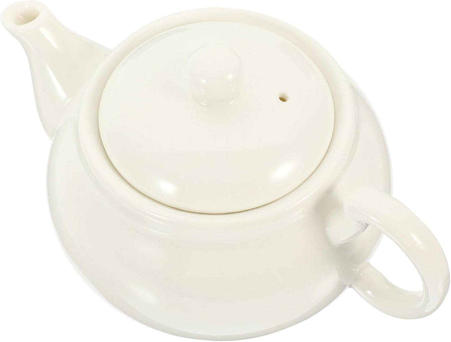 White Ceramic Tea Cups, Teapot, Kettle, Bone China Tea Set, Porcelain, 600ml, 20oz