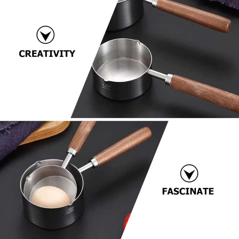 SHERCHPRY Small Pot with Oil Cooking Ladle, Reusable Saucepan for Stove Top Cooking