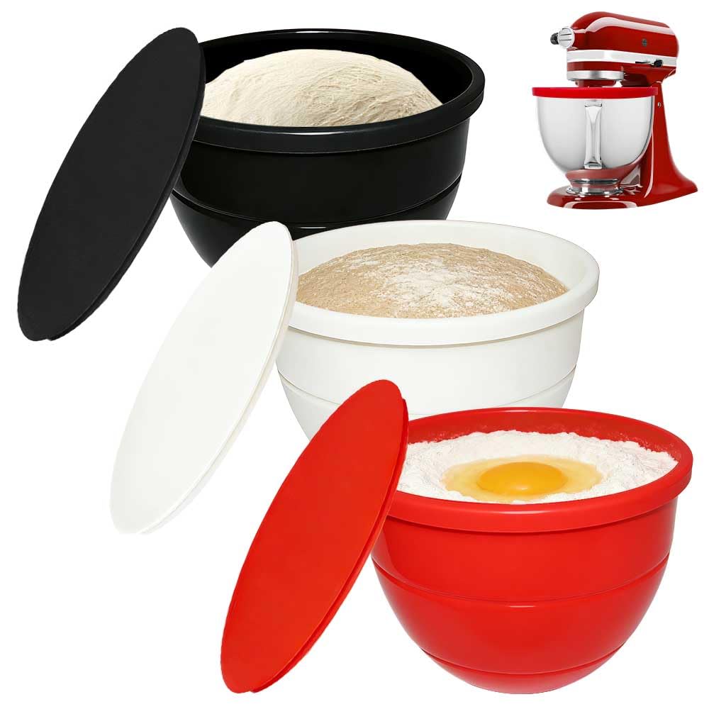 blender accessories and components,3 Pack replacement parts for the blender inner container,5-gallon kitchen blender's silicone inner container, easy to clean(White Red Black)