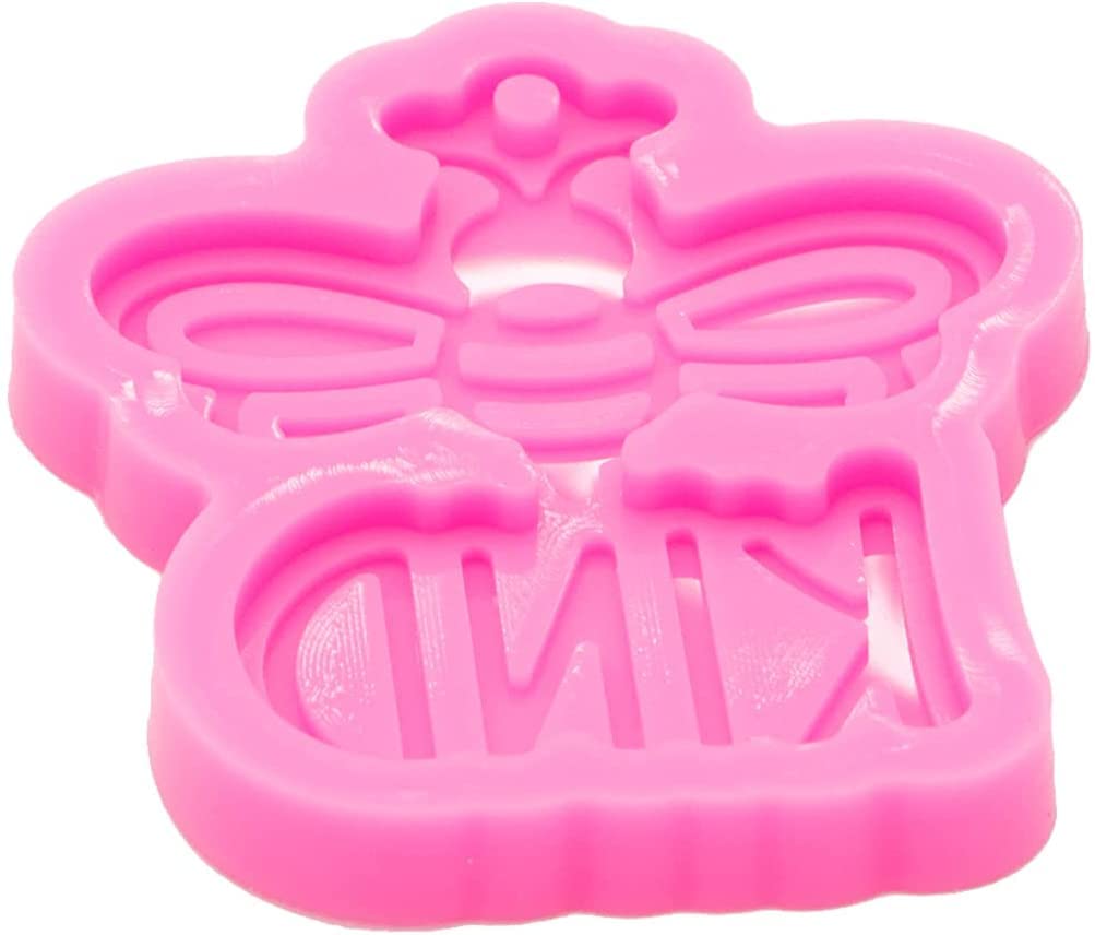 33Pcs Epoxy Resin Molds Kit - 3Pcs Lovely Bee Silicone Resin Molds, with Keychain and Jump Ring for DIY Pendant Craft, Silicone Molds for Epoxy Resin Casting Molds with Hole, Polymer Clay Mold