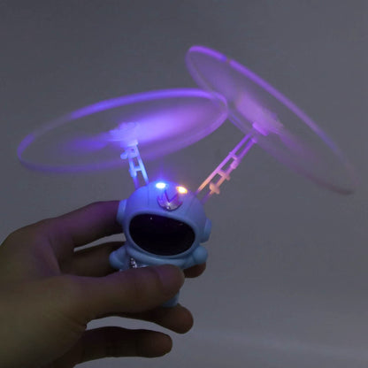 TOPINCN Astronaut Induction Flying Plaything, Levitation Aircraft Gadget with LED Lights, Stable Intelligent Hover Flying Saucer, Science Techs Desk Decor for Boys Girls Adults (Blue)