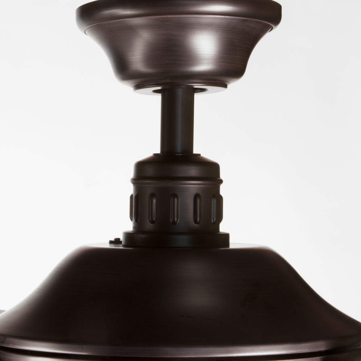 Progress Lighting P2576-2030K Protruding Mount, 5 Walnut Blades Ceiling fan with 18 watts light, Antique Bronze